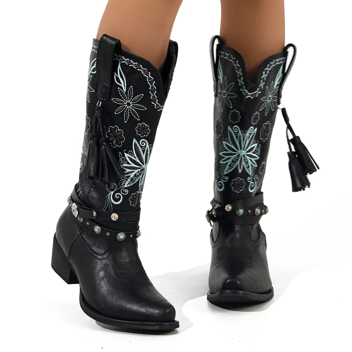 Cowboy skor svarta boots