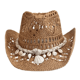 Cowboy stråhatt med Snäckor