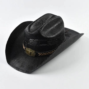 Cowboy stråhatt Svart / One Size