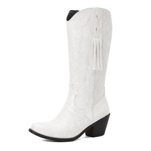 Fransboots i Westernstil för Dam Vit / 35