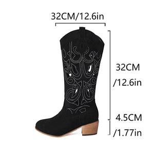 Cowgirl Boots i Mocka med Utskärningar