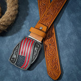 Cowboybälte Amerikansk flagga Kamel / 120cm