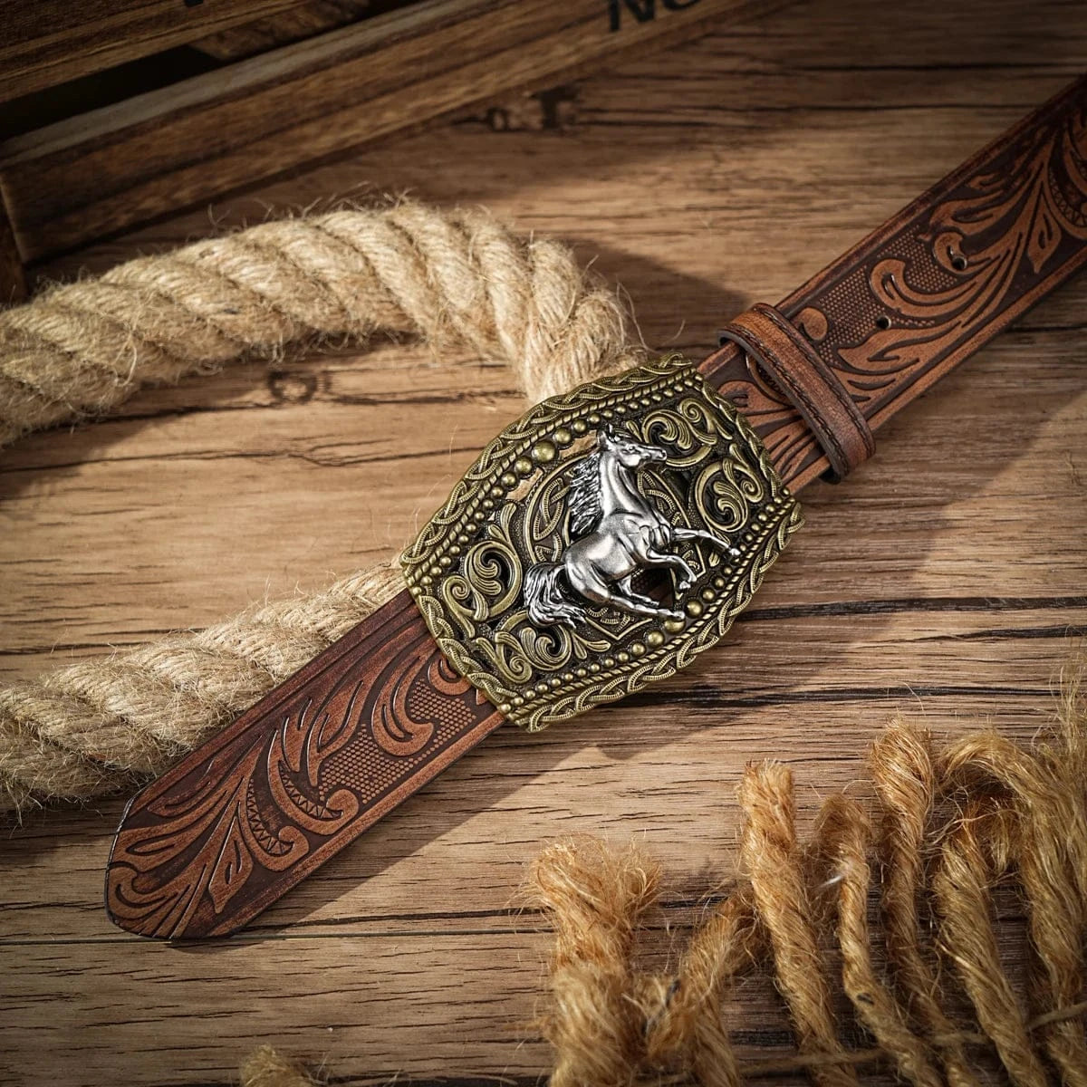 Cowboybälte antikspänne