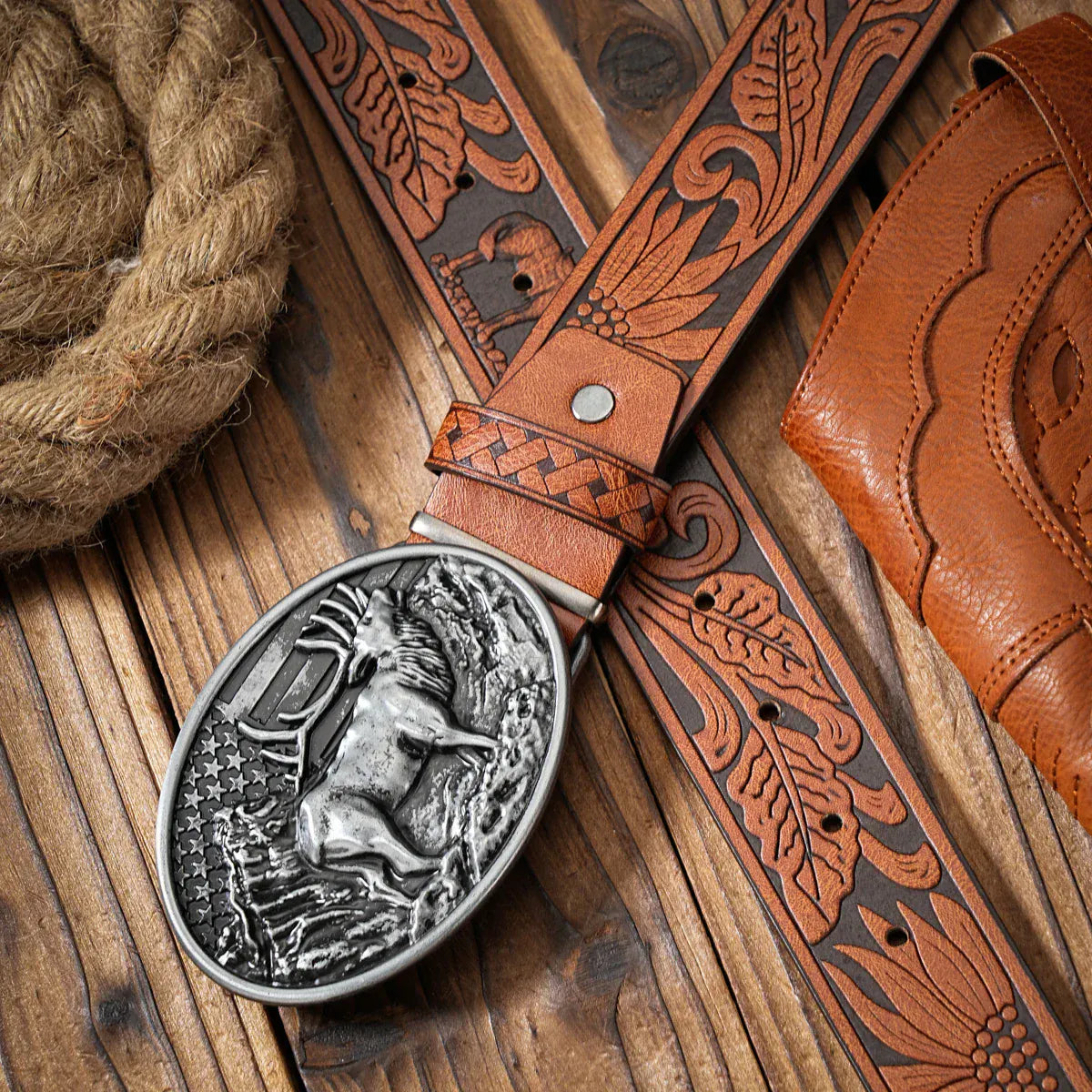 Cowboybälte hjortspänne