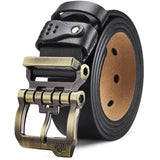 Cowboybälte i Äkta Läder med Retro Spänne
