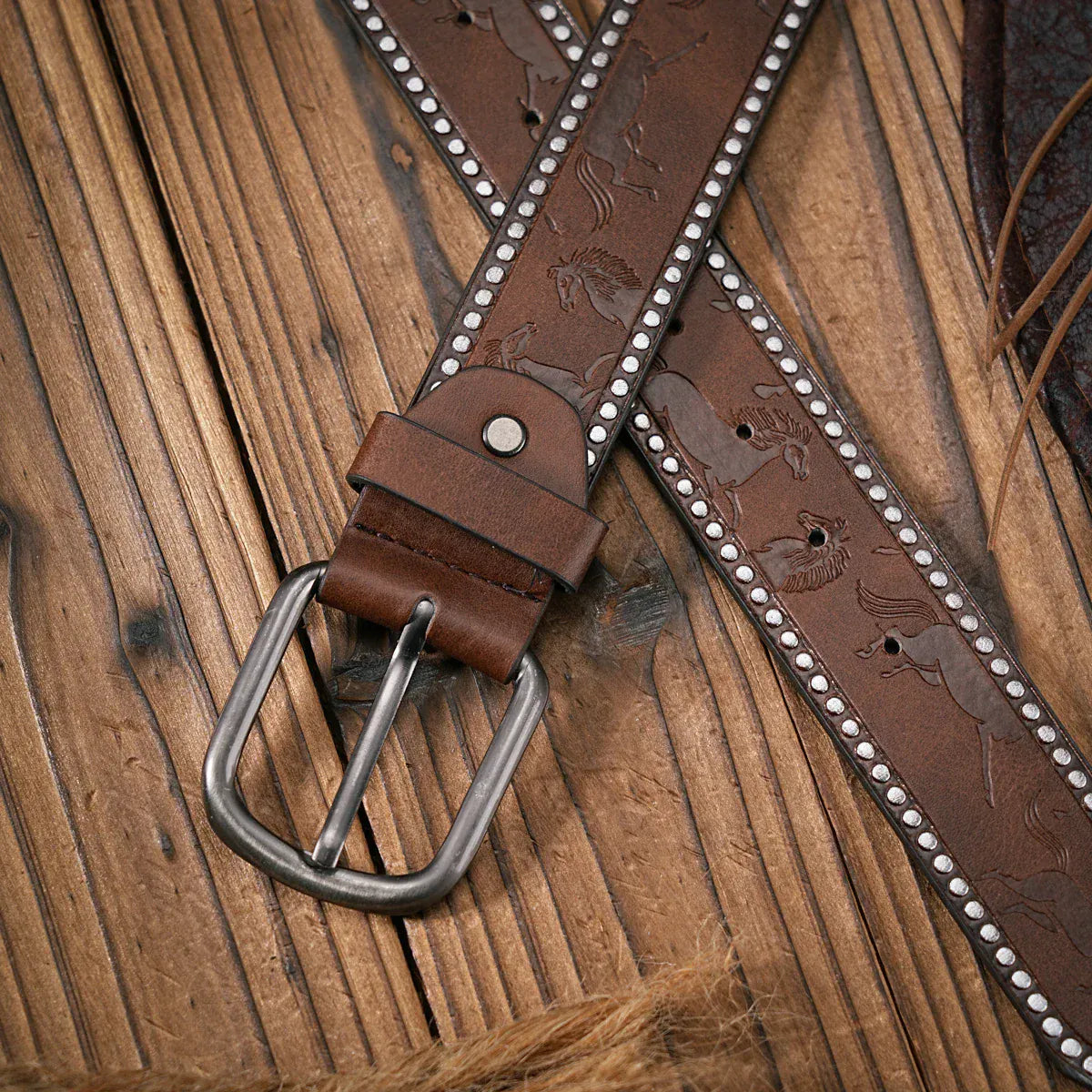 Cowboybälte klassiskt metallspänne