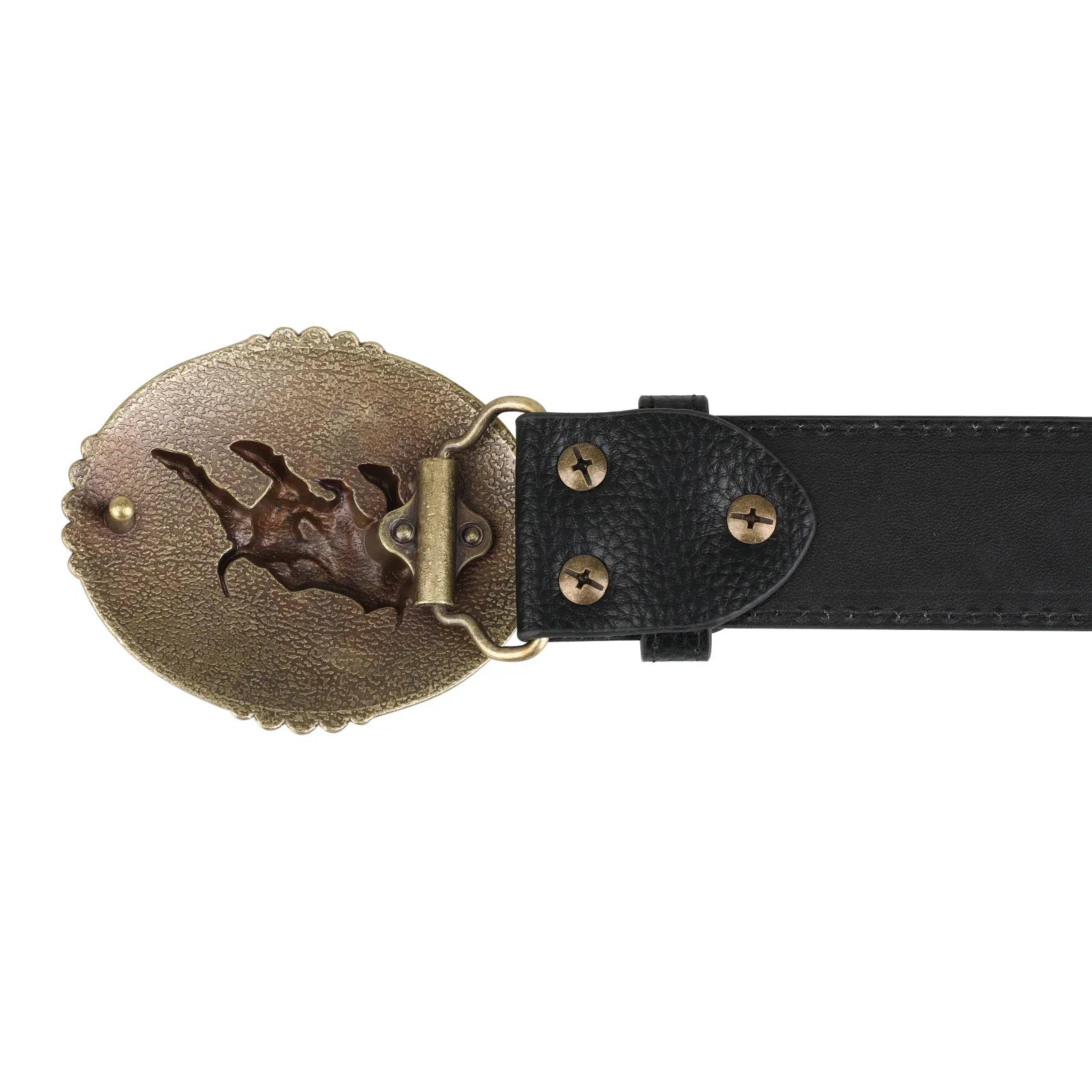 Cowboybälte med antikt tjurspänne