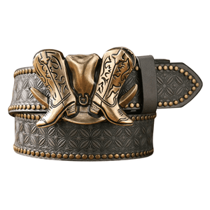 Cowboybälte med boots och hattspänne