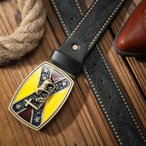 Cowboybälte med färgstarkt spänne