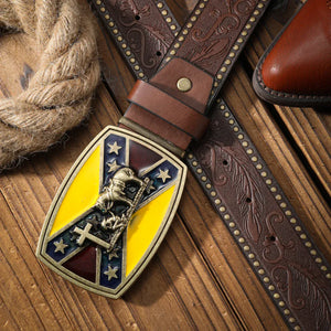 Cowboybälte med färgstarkt spänne