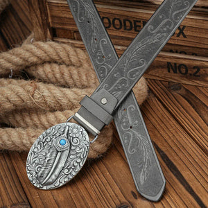Cowboybälte med fjädermotiv