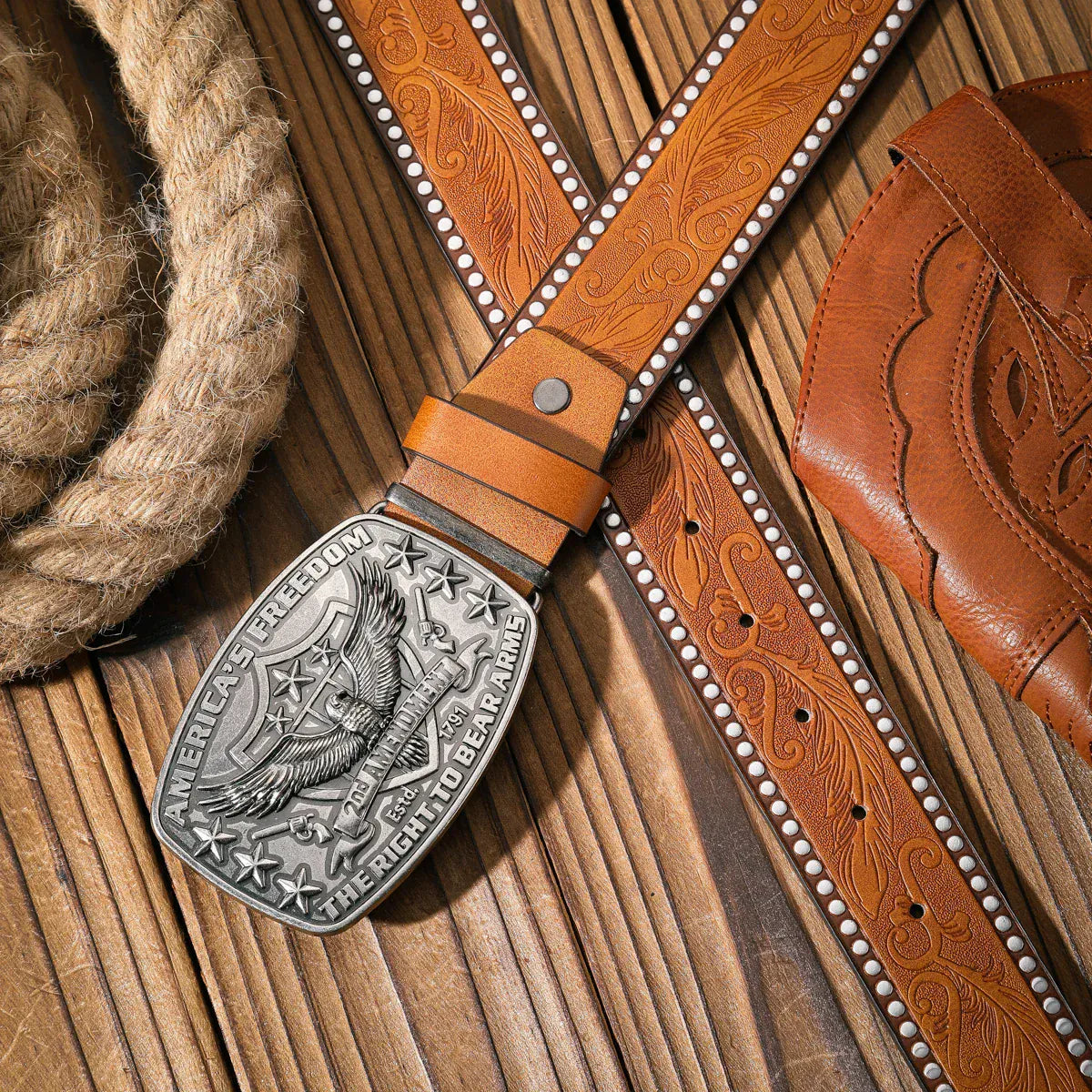 Cowboybälte med örnmotiv "America’s Freedom"