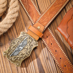 Cowboybälte med pistolmotiv