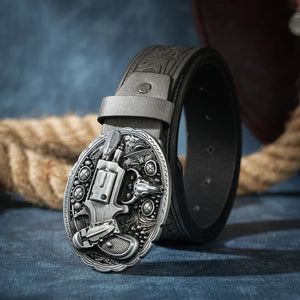 Cowboybälte med revolverspänne