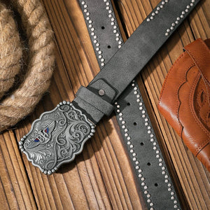 Cowboybälte med vintage spänne