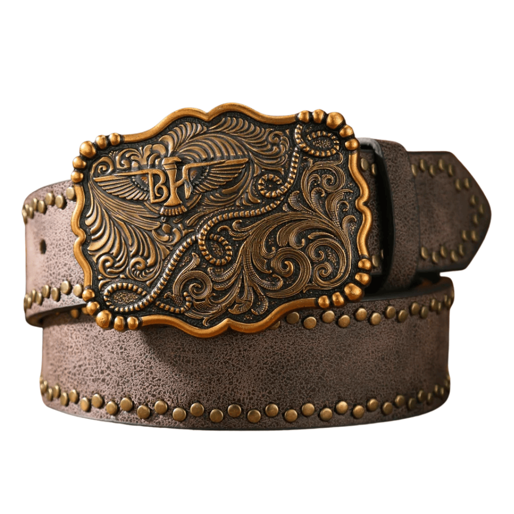 Cowboybälte med vintage spänne