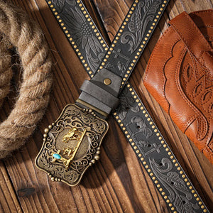 Cowboybälte med westernspänne