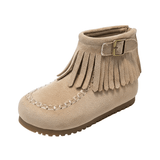 Cowboyboots för Barn i Mjuk Mockastil med Fransar