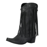 Cowboyboots med fransar och nitar i västernstil