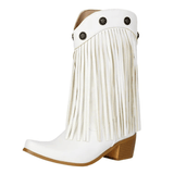 Cowboyboots med fransar och nitar i västernstil