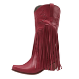 Cowboyboots med fransar och retrolook