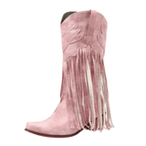 Cowboyboots med fransar och retrolook