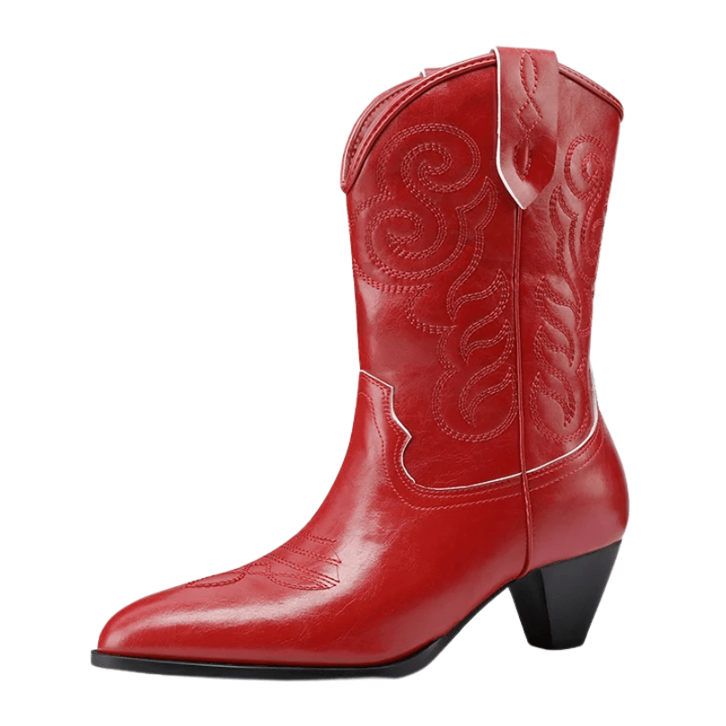 Cowboyboots med klassisk broderad westernlook