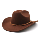Cowboyhatt Flätad Rem Brun / 57-58cm