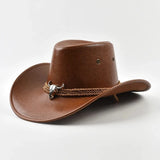 Cowboyhatt Herr med Tjurhuvud