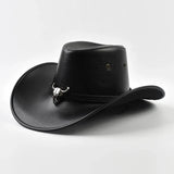 Cowboyhatt Herr med Tjurhuvud