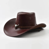 Cowboyhatt Herr med Tjurhuvud