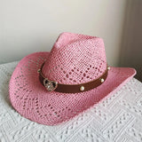 Cowboyhatt i halm med hjärta