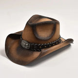 Cowboyhatt i Handvävd Strå