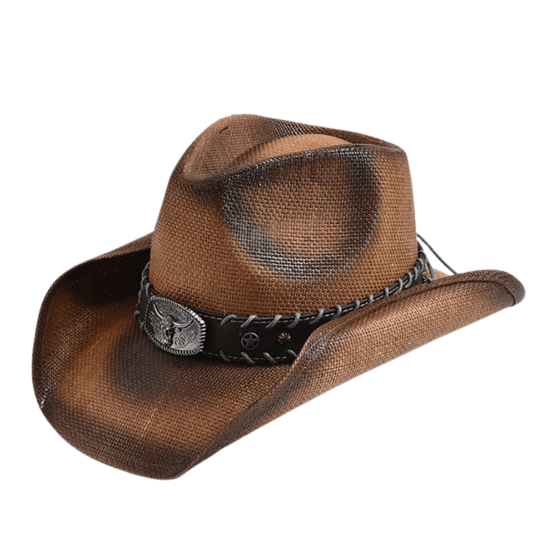 Cowboyhatt i Handvävd Strå