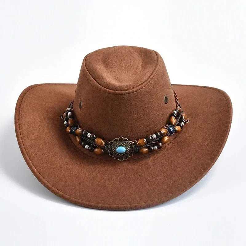 Cowboyhatt i konstmocka med pärlor