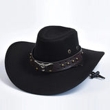 Cowboyhatt i konstmocka Svart / 56-58cm
