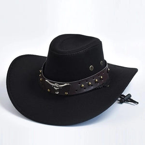 Cowboyhatt i konstmocka Svart / 56-58cm