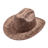Cowboyhatt i vintageimitation av läder