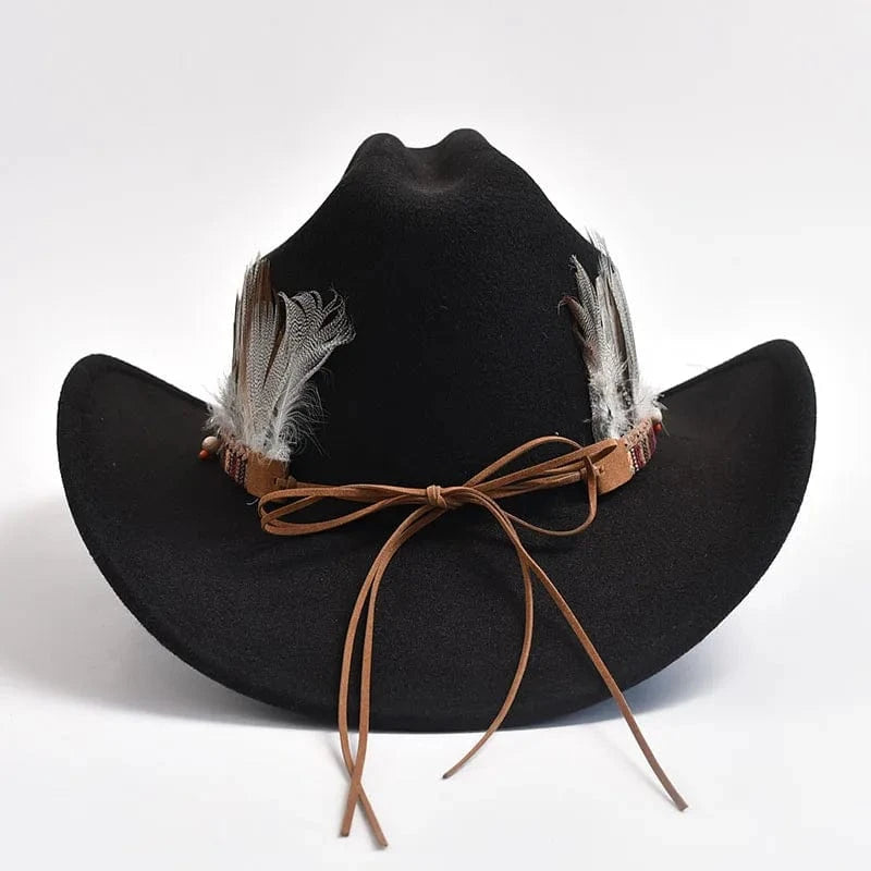 Cowboyhatt med Fjädrar
