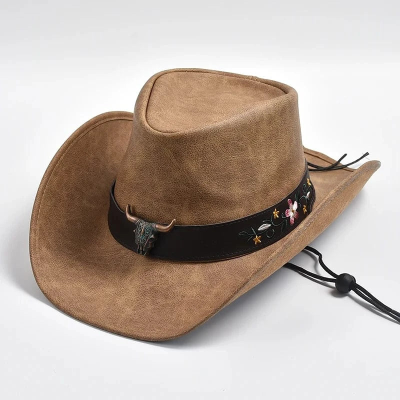 Cowboyhatt riktig Blommor / 56-58cm