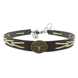 Cowboyhattband antikt tjurhuvud