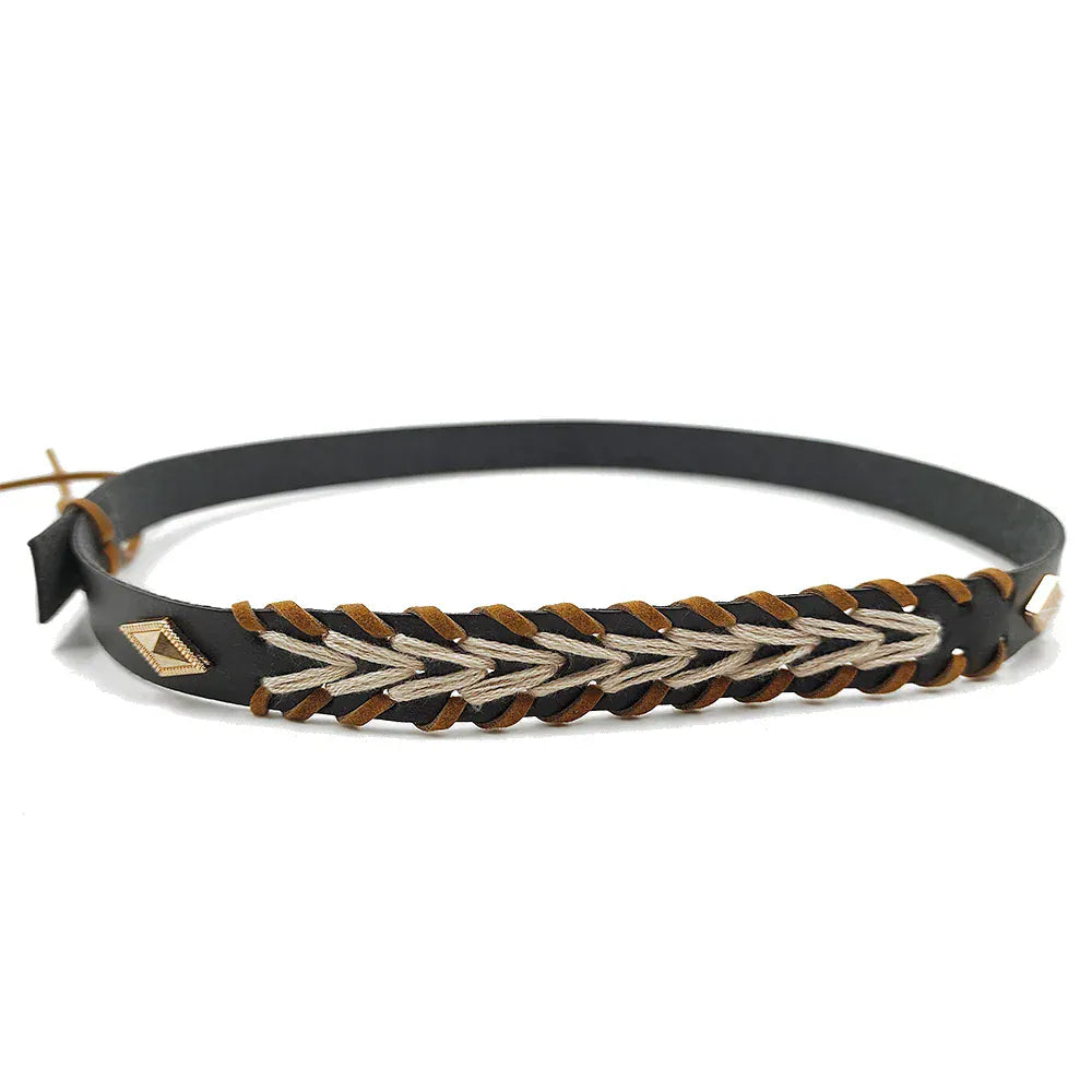 Cowboyhattband i läder