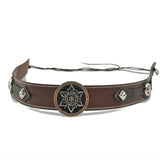 Cowboyhattband med rund metallmedaljong