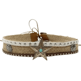 Cowboyhattband med turkosstjärna