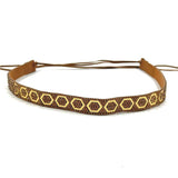 Cowboyhattband strass och hexagonmönster