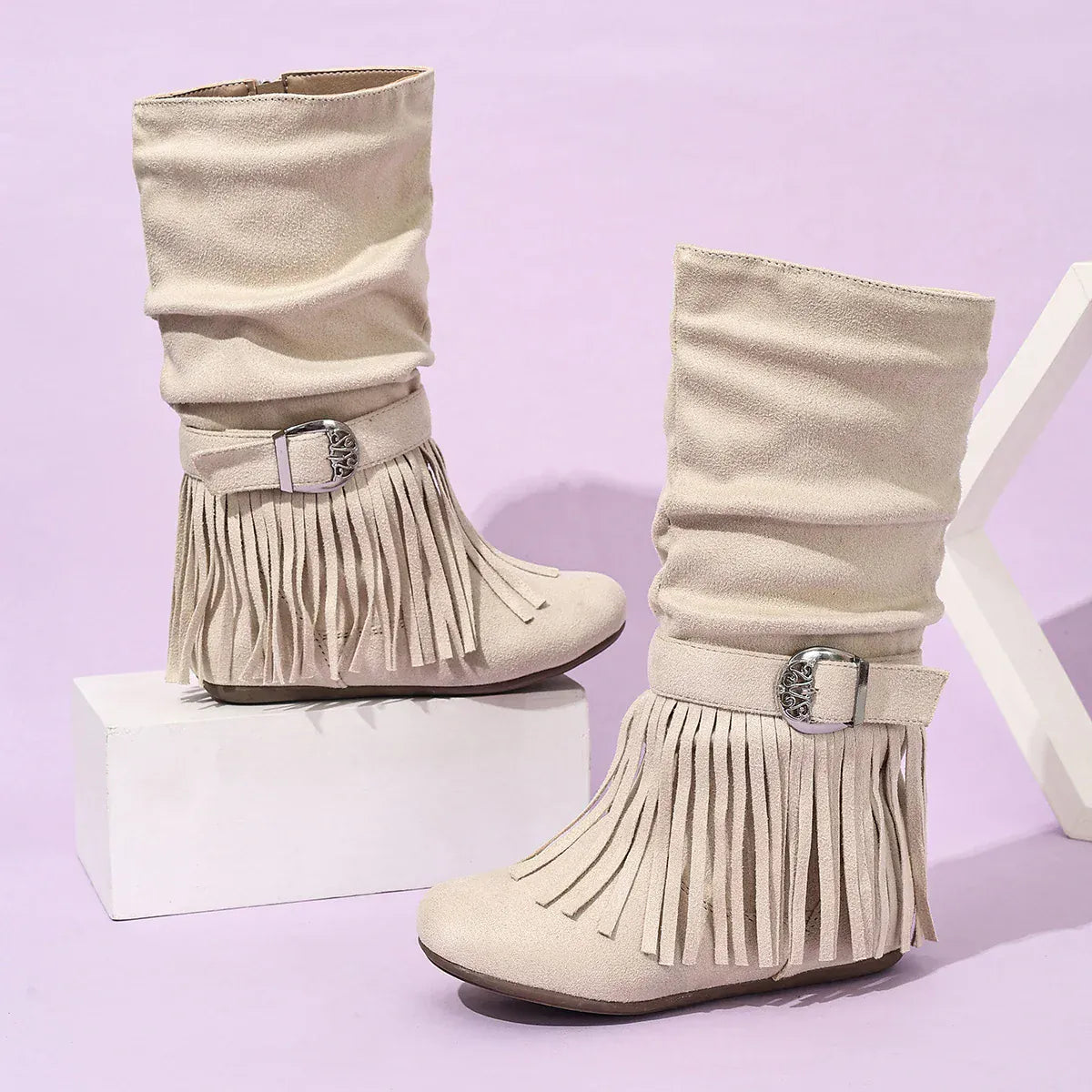 Cowgirl Boots med Fransar för Flickor