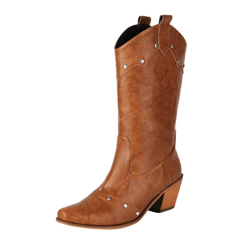 Cowgirl Boots med Nitdetaljer