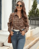 Cowgirl rutig flanellskjorta