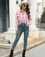 Cowgirl rutig flanellskjorta