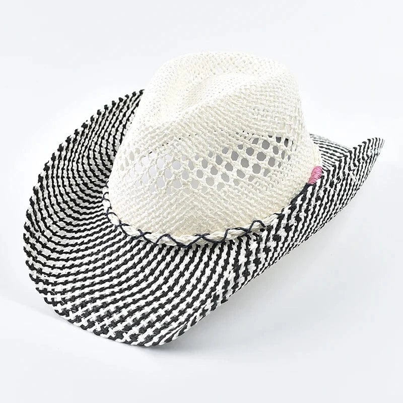 Cowgirlhatt i handflätad halm